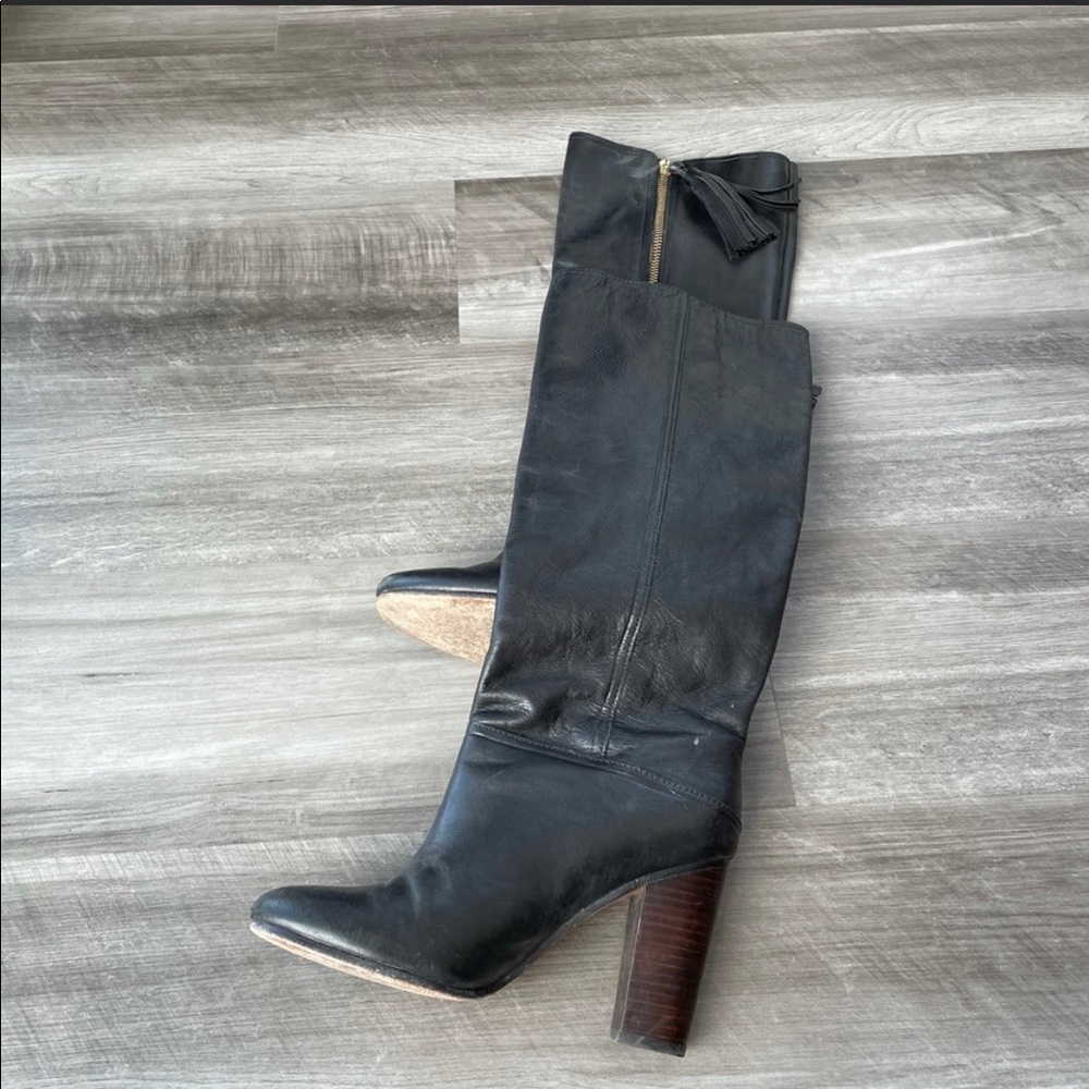 Coach Black leather boots. Size 7.